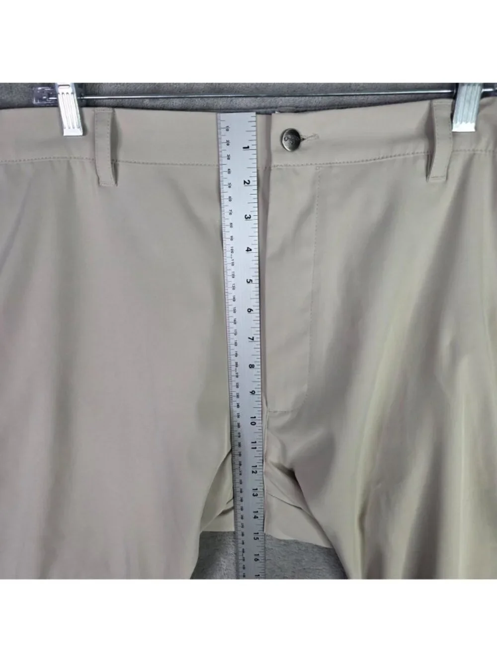 Mens Callaway Beige Flat Front Chino Golf Shorts 11